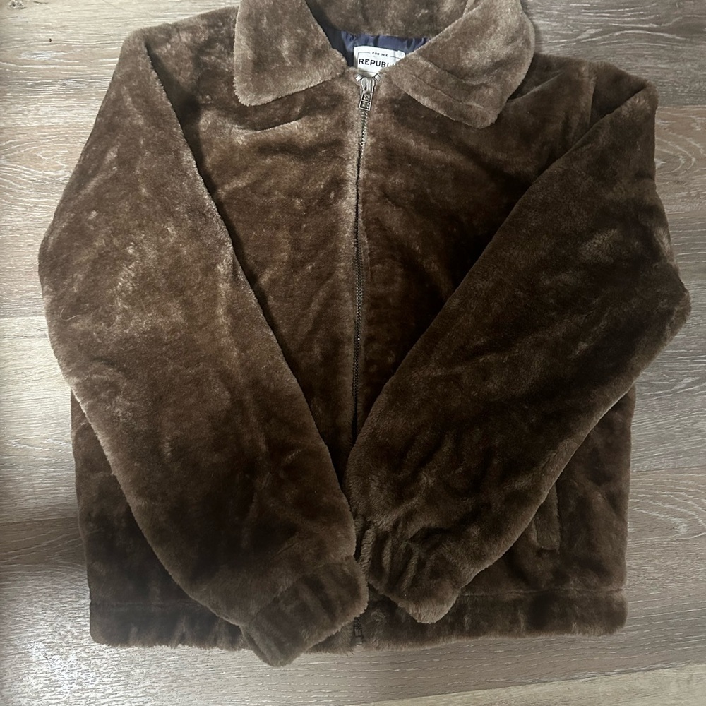 For The Republic Brown Faux Fur Jacket